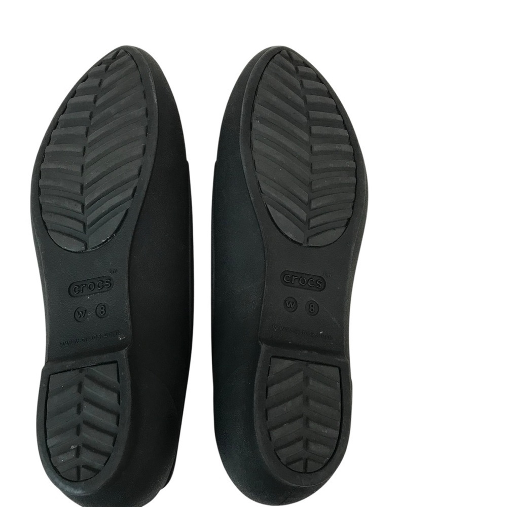 CROCS Brooklyn Flat women’s Size 8 Shoes Black Pointed Toe Slip On Comfort Flats - Picture 4 of 6